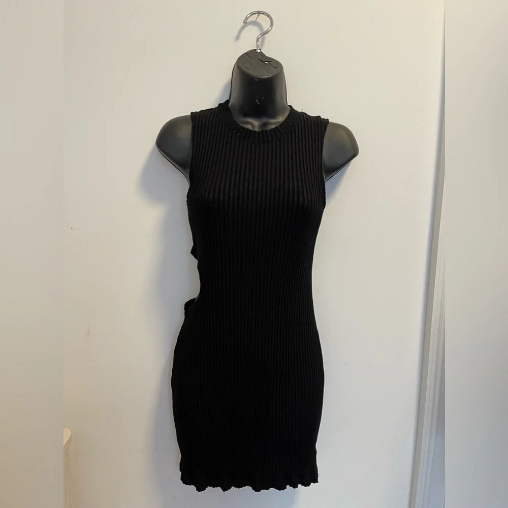 LNA Melis Cutout Short Mini Dress in Black Size M - Picture 2 of 6